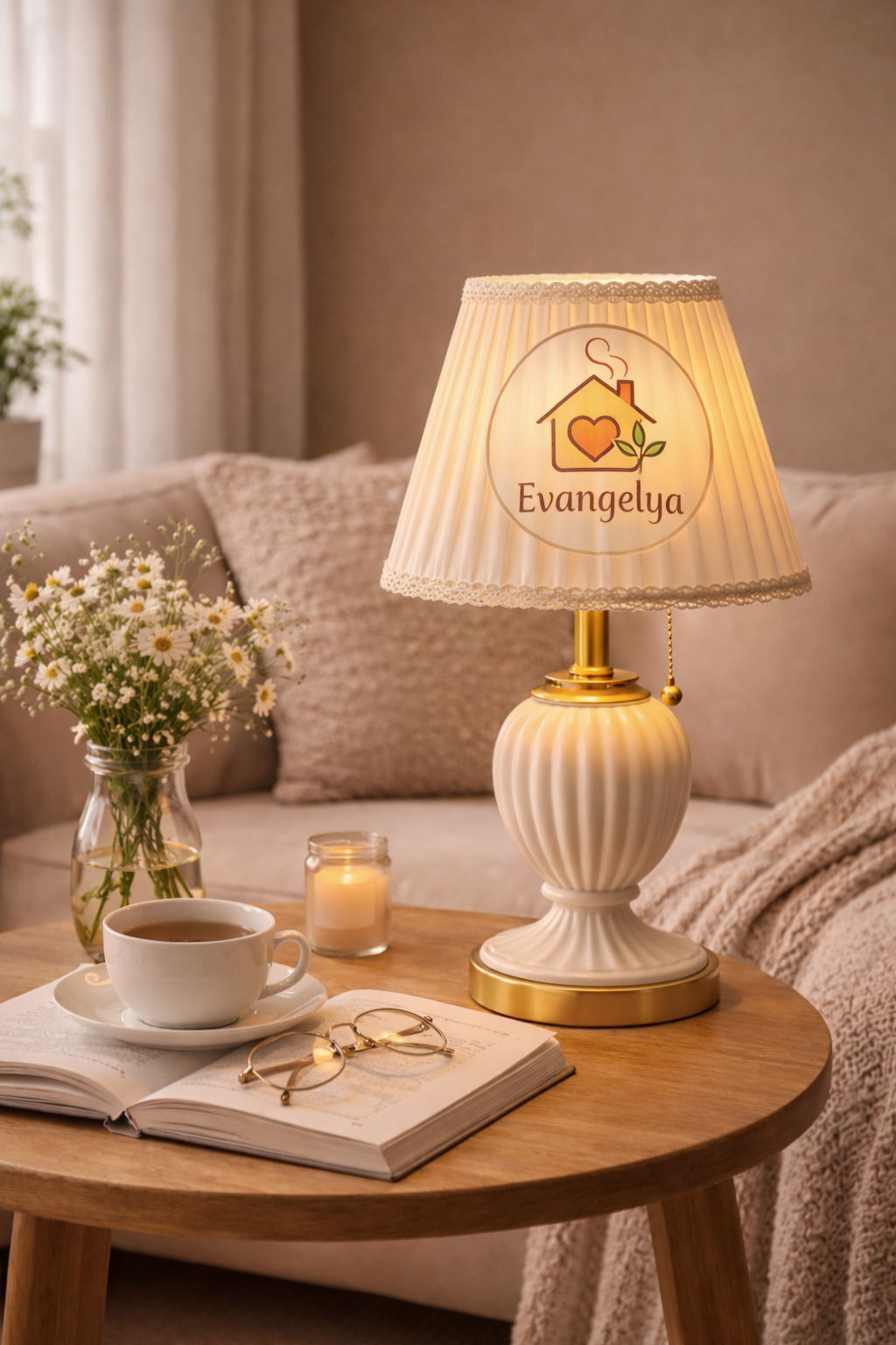 Elegant Pleated Table Lamp Shade