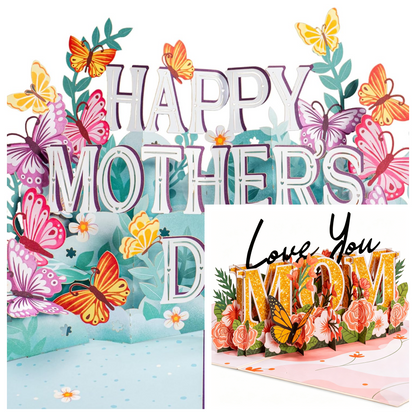 💌Paper Love Mother's Day Card, Pop Up Card 3D Design for Mom Wife Grandmother