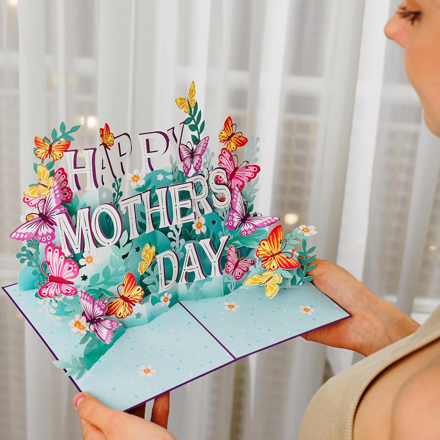 💌Paper Love Mother's Day Card, Pop Up Card 3D Design for Mom Wife Grandmother