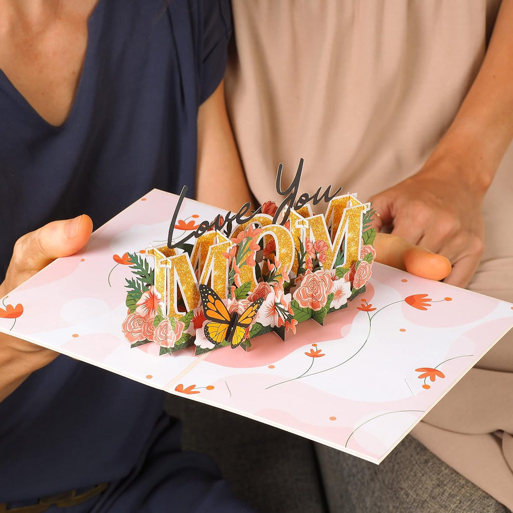 💌Paper Love Mother's Day Card, Pop Up Card 3D Design for Mom Wife Grandmother