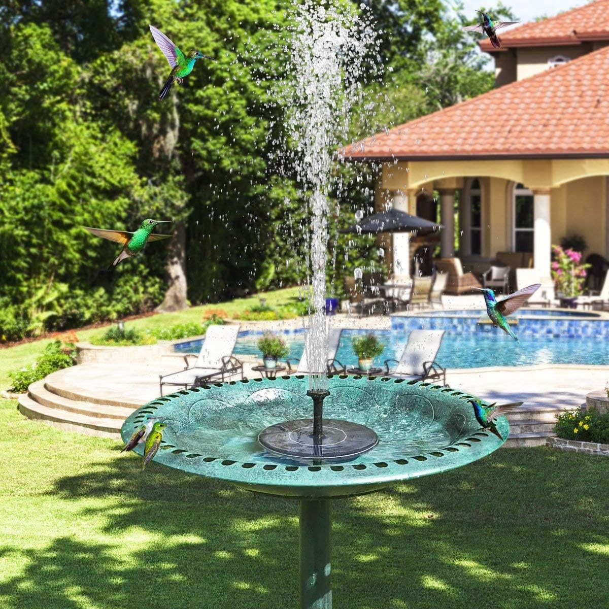 ⛲️Solar Powered Bird Bath Fountain Pump， 1.5W Solar Panel Kit Water Pump